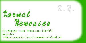 kornel nemcsics business card